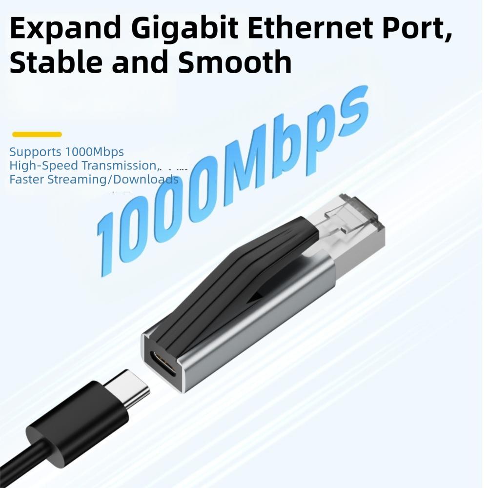 Сплав USB C Female на RJ45 Конвертер Стабильный Type-C в Сетевой Разъем для Роутера Ноутбука Планшета