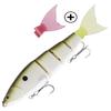 Cross-border Stainless Steel 23cm 105g Multi-Section Simulation Soft Tail Lure Faked Bait SwimBait Crank Lure Hooks Trout Bass