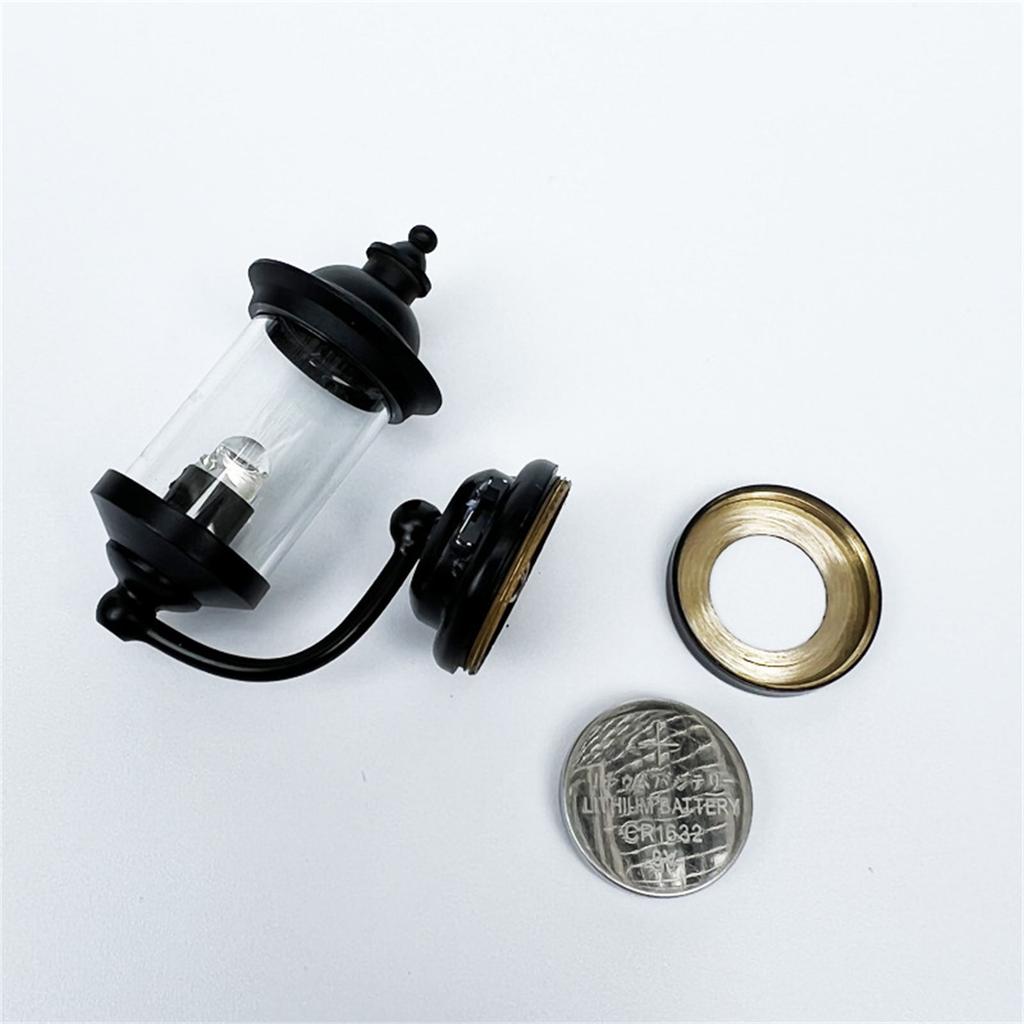 Винтажный настенный светильник в масштабе 1/12, миниатюрное металлическое светодиодное освещение для кукольного дома, аксессуары