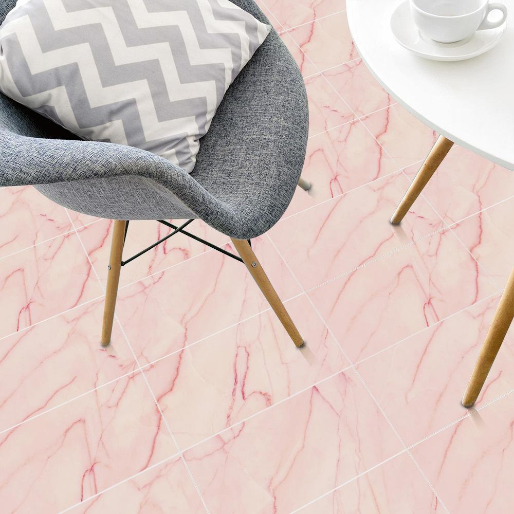 Дом Мэйдзи Простая аренда дома Ремонт Наклейка на мраморную плитку Розовые обои Самоклеящиеся Спальня Mfs08