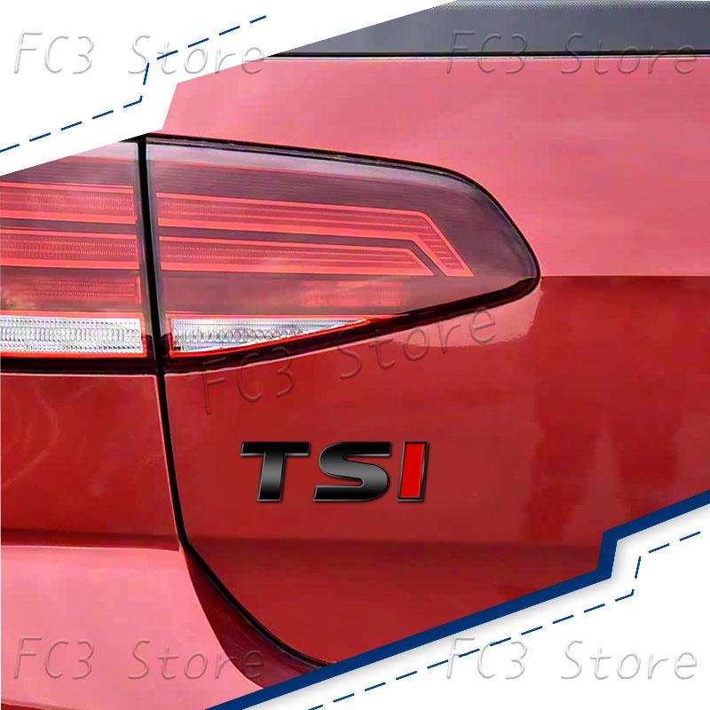 W29New 3D ABS Plastic Car Styling TSI Logo Emblem Rear Bumper Trunk Badge Sticker For VW Volkswagen Golf 4 5 6 MK6 MK7 Jetta Passat