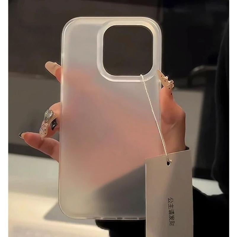 Простой чехол для телефона однотонный Для iphone 16 15 14 13 12 11 ProMax X/Xs Xr 7 8 plus Матовый Прозрачный Чехол