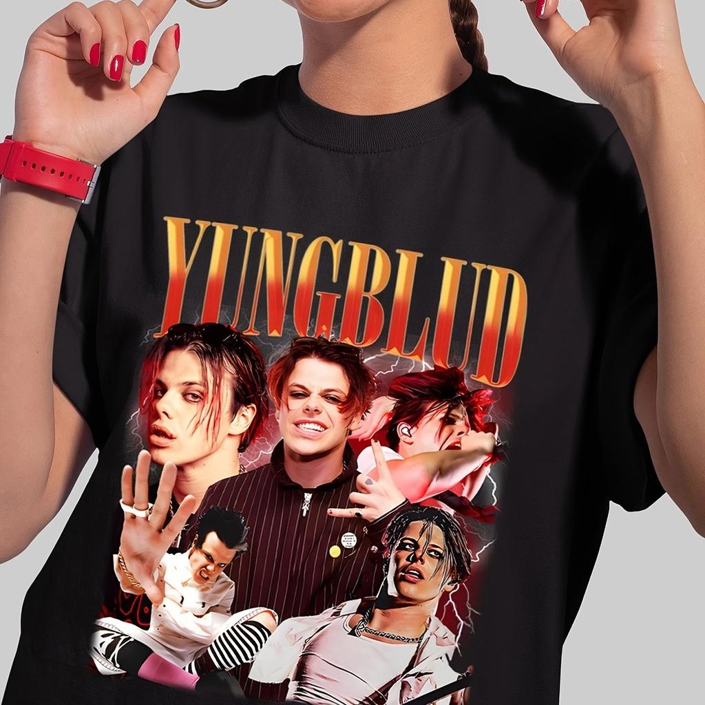 Футболка Yungblud Idol Tour 2026 Унисекс Повседневная Футболка для фитнеса Подходит для всех сезонов