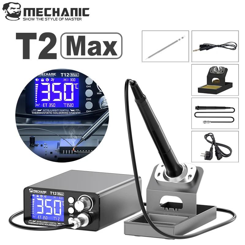 Паяльная станция MECHANIC T12 MAX 5с Нагрев 6с Плавление Цифровой дисплей одним касанием Паяльник с постоянной температурой Комплект Инструмент для ремонта