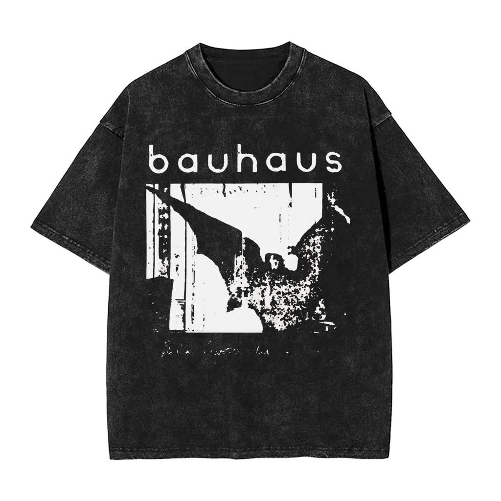 Классическая Готик-Рок Группа-Пионер Bauhaus Графический Принт Ретро Стирка Футболка Мужчины Женщины Хлопок Лето Новая Футболка Повседневный Оверсайз Топ