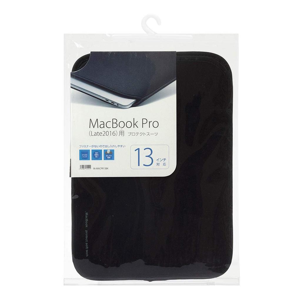 SANWA SUPPLY Внутренний чехол для MacBook Pro и MacBook Air 13,3 дюйма (2016-2019) 13,3-дюймовый (2018/2019), Тип вкладыша, Черный, IN-MACPR13BK