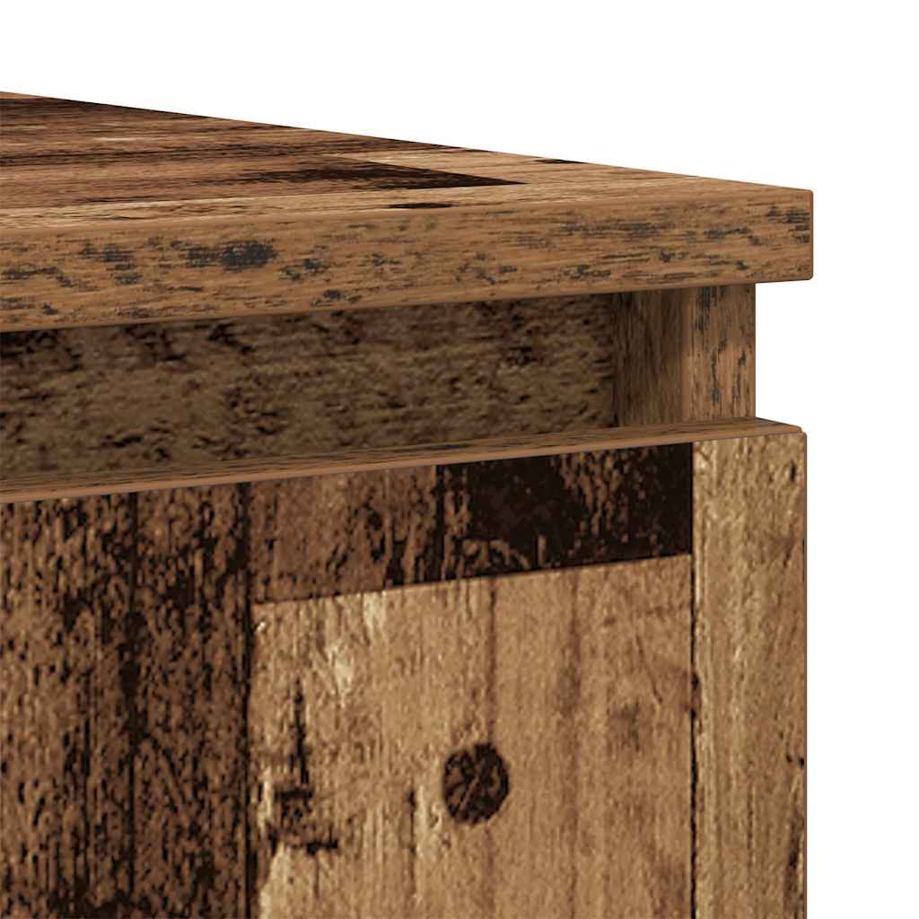 Sideboard with Drawers Rustic Wood Look 100.5 x 35 x 76 cm