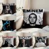 E-Eminem 8 Mile Хип-хоп Рэпер Наволочка Противопылевой клещ Наволочка Невидимая молния Шелковистый короткий плюш Чехол на подушку для дивана