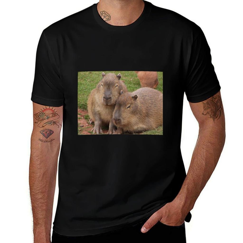 Capybara Love Tshirt Outdoor Sports Short Sleeve Top