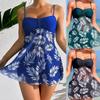 2025 Women Bikini Set Leaf Printed Strap Two Piece Beach Wear Hot Sexy Swimwears Tankinis Set Summer Ladies Swimsuits