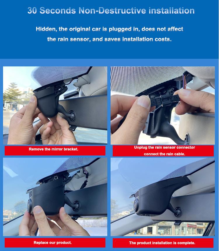 Подключи и работай Автомобильный видеорегистратор для Volkswagen VW Tiguan Tarek Atlas Polo Passat Touran Taigun Golf Arteon Sharan Multivan Dash Cam Camera