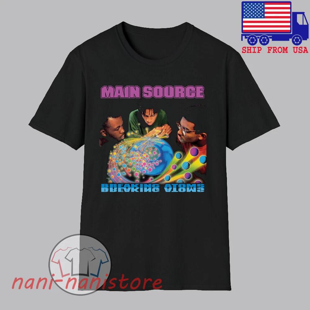 Main Source Breaking Atoms Men's Black Size S-5XL