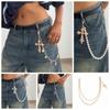 Gothic Punk Belt Chain Cross Pants Chain Retro Tassel Jeans Chain  Male