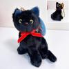 Плюшевая кукла-кошка из мягкого короткого плюша с наполнителем из полипропиленового хлопка для подарка детям
