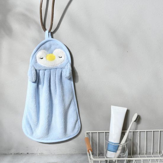 1/4Pcs Kids Microfiber Hand Towels with Hanging Rope Absorbent Cartoon Design Kitchen Home Hand Towels