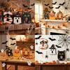 Halloween Party Table Decor Wooden BOO Decoration for Tiered Trays, Creative Tabletop Solid Wood Centerpieces Boo Sign