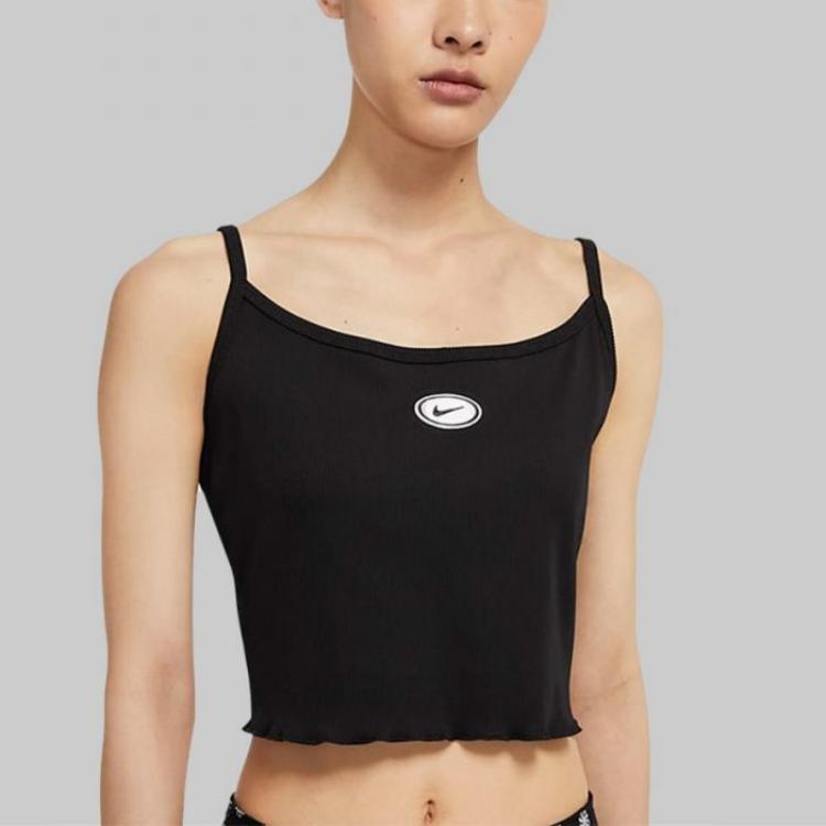 Nike Женские черные майки умеренного прямого кроя CU5338-010
