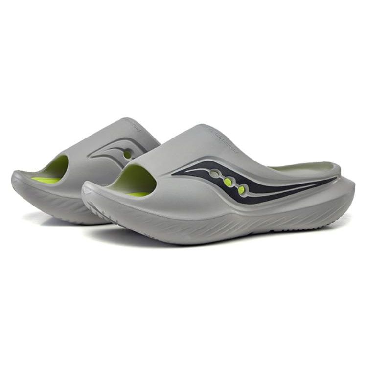 SAUCONY Cradle Lightweight Comfortable Non-Slip Durable Slide Sandals Unisex Sandals Gray Black S28901-8