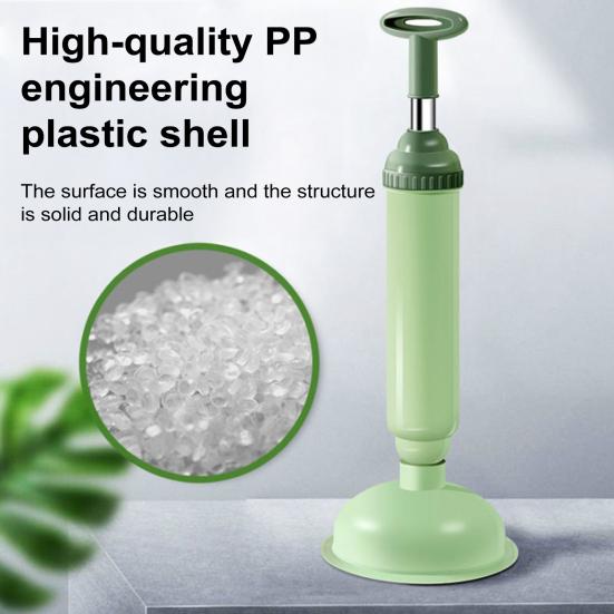 High Pressure Silicone Toilet Plunger Pump Anti-Clogging Drain Cleaners Powerful Suction Cup Telescopic Handle Toilet Clog Remover