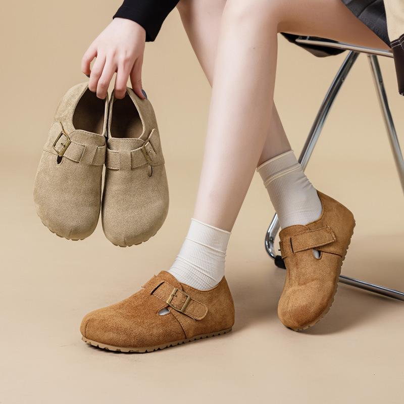 2025 новые матовые кожаные туфли на мягкой подошве, закрывающие всю стопу, корейская версия, универсальные туфли-лодочки, увеличение внутренней высоты, женские туфли-лодочки