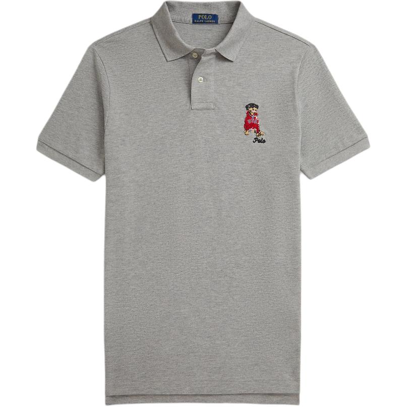 Polo Ralph Lauren Приталенная хлопковая футболка-поло с коротким рукавом с принтом собаки Мужские топы MNPOKNI1N823703-020