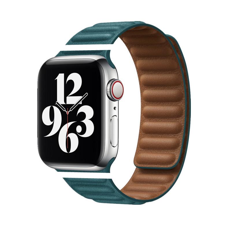 Apple Watch Fine Woven Twill Leather Magnetic Band for Series 5-9 & SE