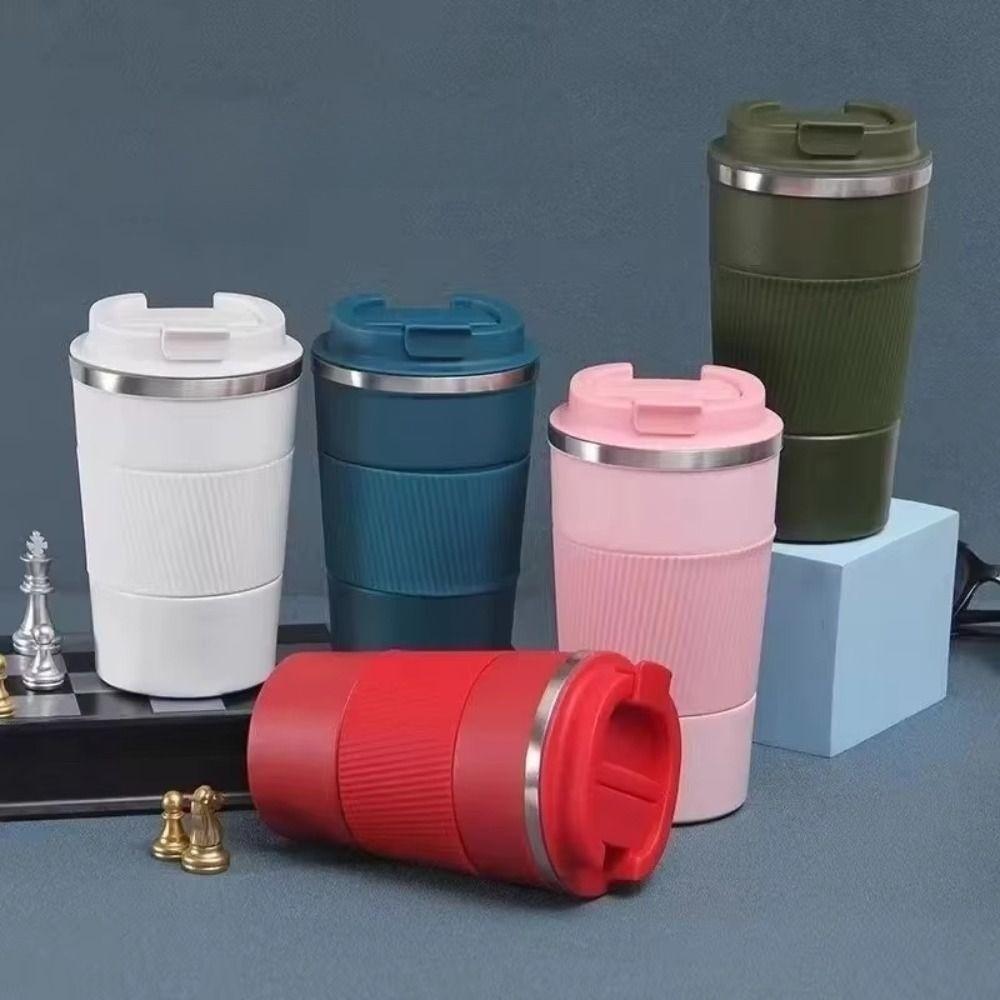 Double-layer Car Vacuum Flask 380ml/510ml Insulated Cup Coffee Thermos  Hot/Cold Drinks