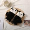 Winter Warm Flip Plush Gloves Student Writing Bare Fingers Cartoon Panda Cycling Warm and Cold Gloves