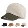 Outdoor Sports Hat Women Autumn Winter Wool Corduroy Stitching Cap Warm Fluffy Baseball Cap Peaked Cap Visor Feminina Gorras