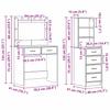 Makeup Table with Shelf White 78.5 x 41 x 135 cm Engineered Wood