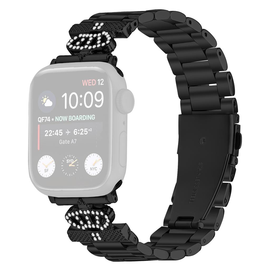 Stainless Steel Strap for Apple Watch Series 10 Ultra 9 8 7 SE 6 5 4 3 2 1 46mm 49mm 45mm 44mm 42mm Crown Shape Watch Band