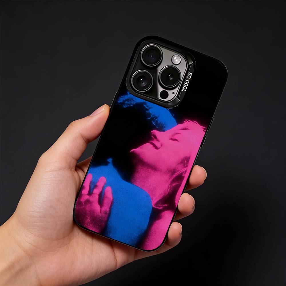 T-TV Girl Album Phone Case For iPhone17, 16,15,14,13,12 Pro Max Black Candy Matte Shockproof Cover