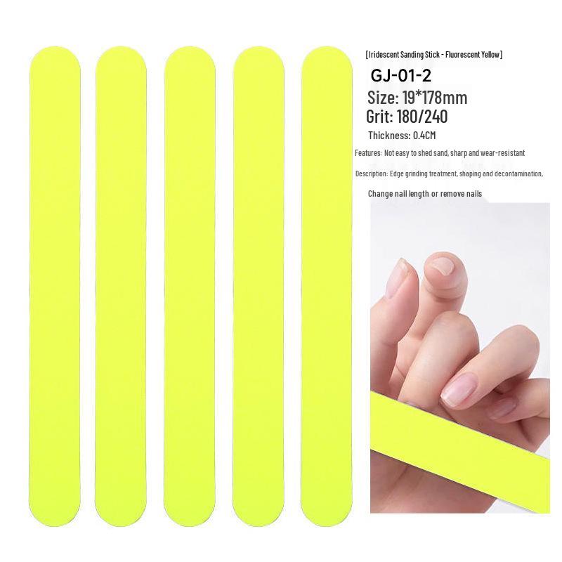 Double-Sided Sponge Nail File & Polishing Strip for Salon Use