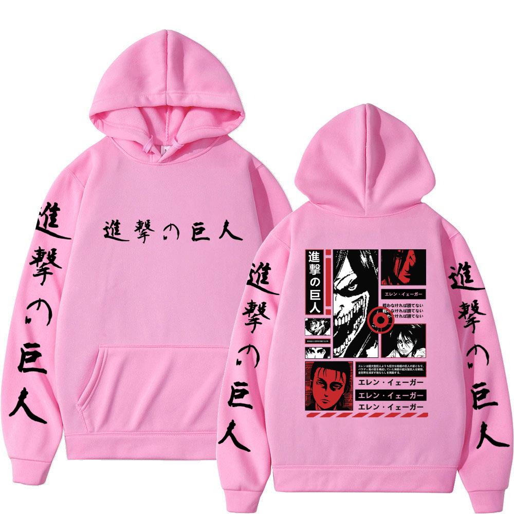Атака титанов японские аниме толстовки модные пуловеры смешные Эрен Йегер и гиганты манга мультфильм Харадзюку унисекс толстовки