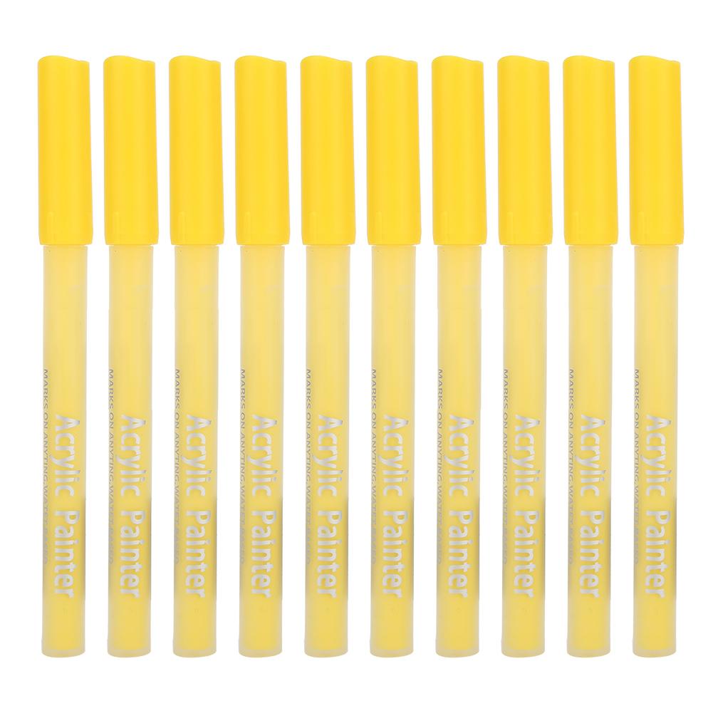 10pcs 1100M Acrylic Ink Art Markers Color Drawing Pens for Freehand Sketching DIY Rock Stone Porcelain Mug Glass Wood