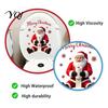 Indoor Outdoor Party Supplies Santa Claus Toilet Sticker, Waterproof PVC Christmas Bathroom Decal for Removable Wall Art Home Decoration, Snowflake