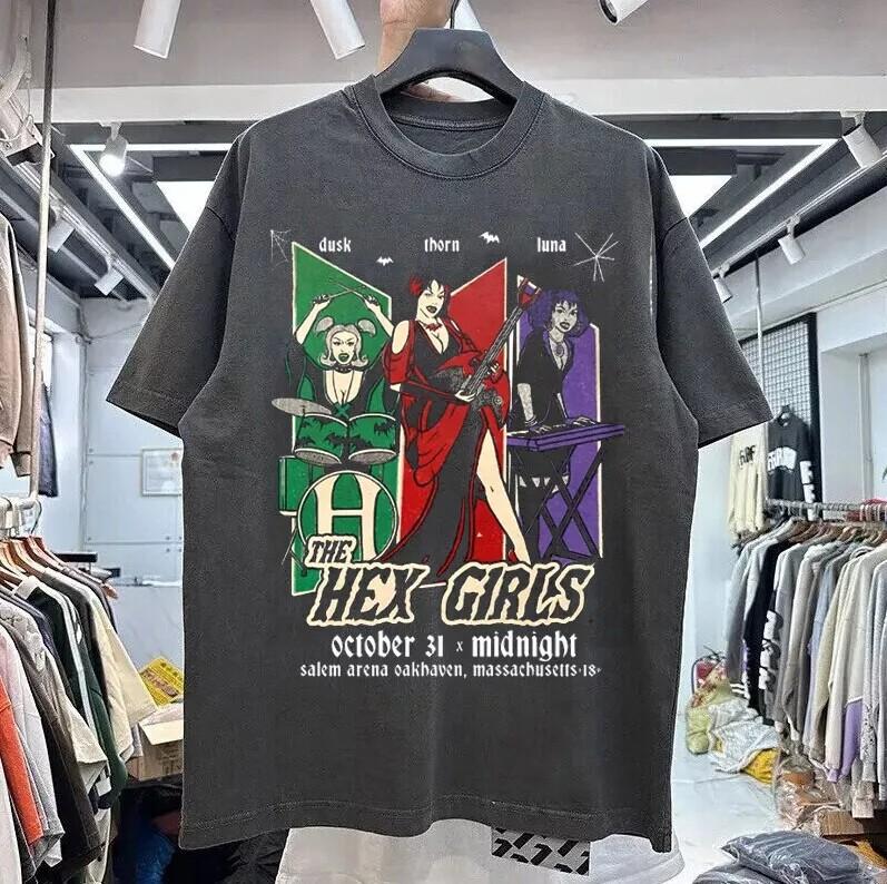 The Hex Girls Graphic Short Sleeve Charcoal Color Unisex Tshirt Reprint S-5XL
