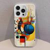 Abstract Piet Mondrian  Phone Case For iPhone 17,16,13,12,11,15,14,Pro,Max,Plus,SE4,Air,Mini White IMD Matte