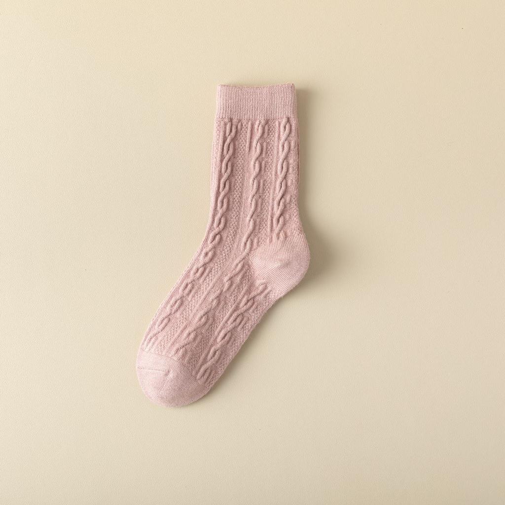 1/5/10 пар осенне-зимних женских шерстяных носков, однотонные толстые теплые носки, мягкие и удобные носки