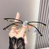 Pochromic Anti Radiation Glasses Korean Square Metal Men Women Eyeglasses Fashion Anti Blue Light Glass