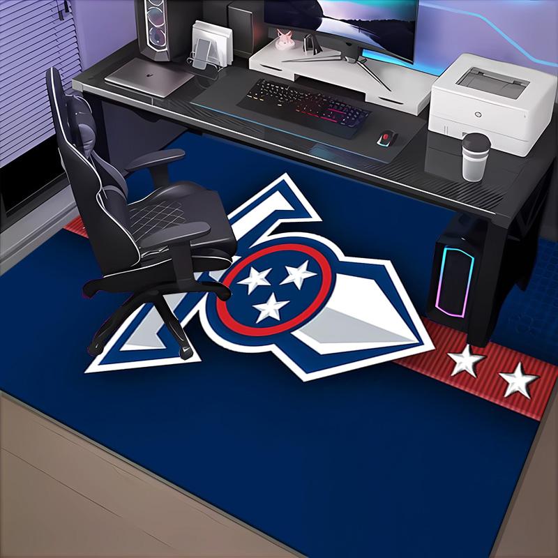 Titans Crest Rug Office Carpet Non-Slip Mat, Chair Rug Floor Covering for Gaming, Bedroom, Living Room , Home Decor Christmas Gift