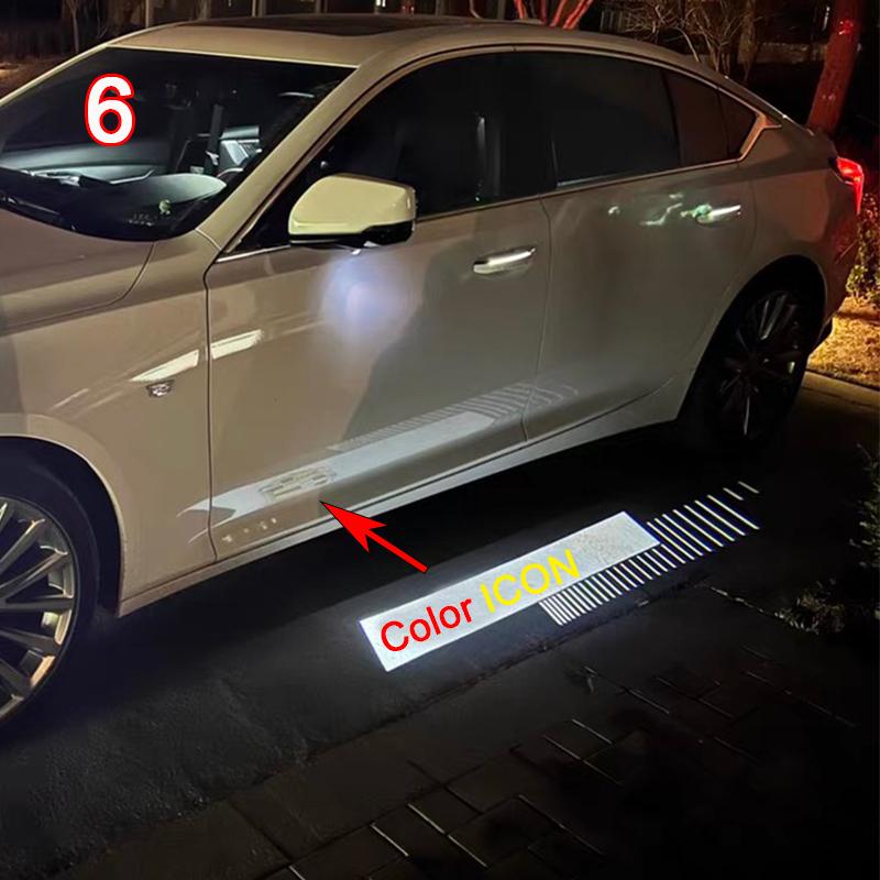Для Cadillac CT4 CT5 CT6 ATS CTS HD Светодиодный Зеркало Заднего Вида Автомобиля Иконка Приветствия Тень Лазерный Проектор Призрачная Лампа Модификация
