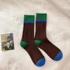 A Pair Soft Mid Tube Socks Stripes Long Socks Durable Womens Crew Socks  for Women