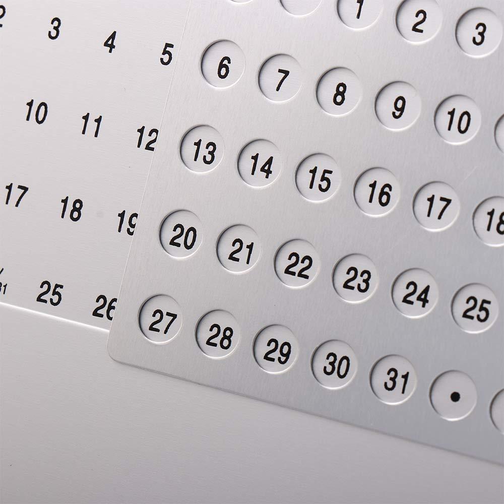 Super Unique Home English Desk Decor Office Supplies Metal Calendar 100 Years Perpetual Calendar Durable