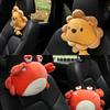 Cartoon Car Headrests, Cute Plush, Comfortable, Skin Friendly, Neck Care Pillows, Headrests, Car Interior Products