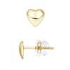Earrings - LÉA &; ARTHUR - DOMED HEART - 375 Yellow Gold - SILICONOR Stroller System - Child