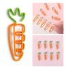 20 шт. скрепок в форме моркови, двухцветные милые скрепки для файлов-планировщиков