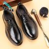 Four Seasons Men's Business Casual Leather Shoes Trend Wedding Men's Shoes Fashion Big Head Leather Shoes