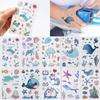 Dolphin Children's Tattoo Sticker Underwater Whale Penguin Kids Henna Tattoo Sticker, Tattoo (dolphin - 10 Pieces), 1 Set