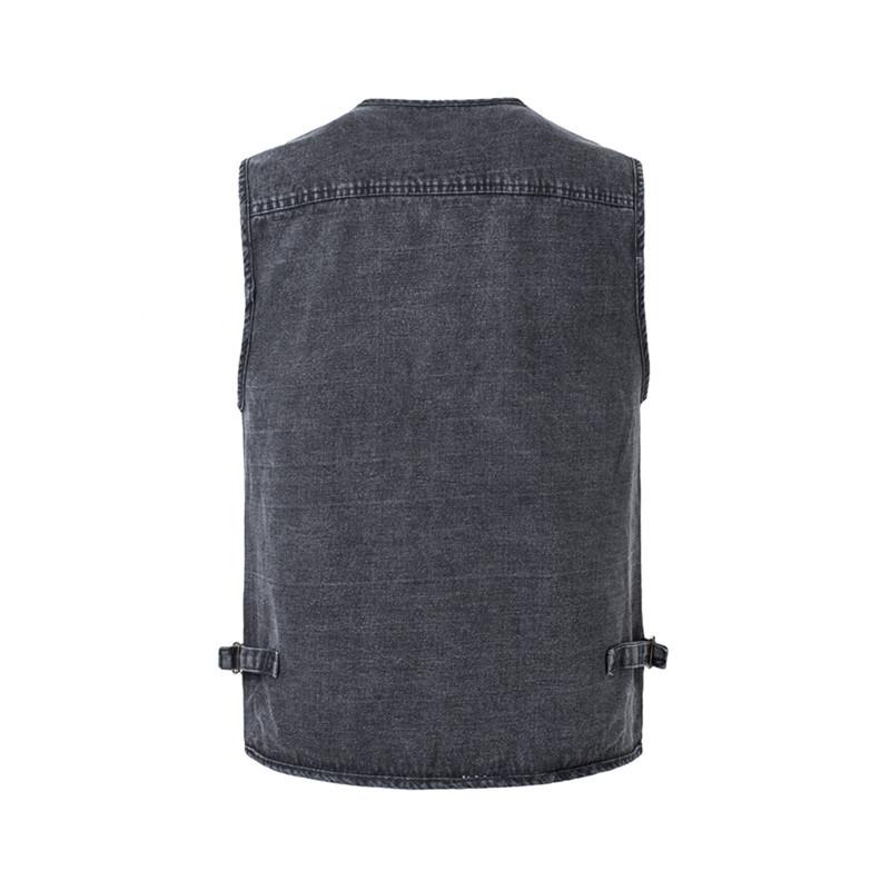 Мужская джинсовая майка больших размеров, облегающий топ без рукавов